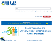 Tablet Screenshot of give.kesslerfoundation.org